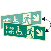 Hanging Wheelchair Fire Exit Right Down 4045