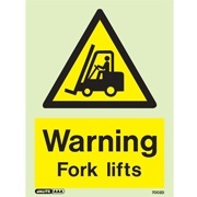 Warning Fork Lifts 7002