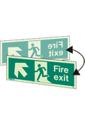 Double sided fire exit up left